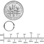18G 5/16 Steel Rainbow Anodized Seamless Circular Ring Set of 12