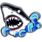 16G 1/4 Black Shark Bite Cartilage Tragus Earring