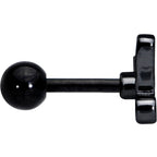 16G 1/4 Black Shark Bite Cartilage Tragus Earring