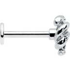 16G 5/16 Clear Gem Looping Bow Labret Monroe Tragus