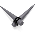 Grey Matte Acrylic Straight Taper Set 2G to 00G