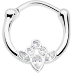 16G 3/8 Clear Gem Classic Cluster Septum Clicker
