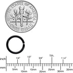 16G 5/16 Black Anodized Seamless Cartilage Ring Set of 12