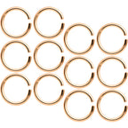 16G 5/16 Rose Gold Tone Seamless Cartilage Ring Set of 12