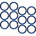 16G 5/16 Blue Anodized Seamless Cartilage Ring Set of 12