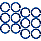 14G 5/16 Blue Anodized Seamless Cartilage Ring Set of 12