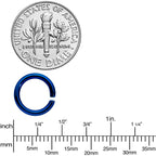 14G 5/16 Blue Anodized Seamless Cartilage Ring Set of 12