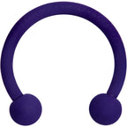 16G 3/8 Delicious Dark Purple Matte Horseshoe Circular Barbell