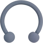16G 3/8 Gracefully Grey Matte Horseshoe Circular Barbell