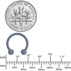 16G 3/8 Gracefully Grey Matte Horseshoe Circular Barbell