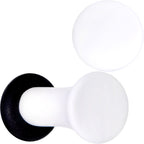 Wonderful White Matte Acrylic Single Flare Plug Set