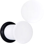 Wonderful White Matte Acrylic Single Flare Plug Set