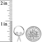 16G 3/8 Clear CZ Gem Scissors Hinged Segment Ring