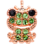 16G 5/16 Green Gem Rose Gold Tone Royal Frog Labret Monroe Tragus