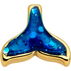 16G 5/16 Gold Tone Iridescent Mermaid Tail Labret Monroe Tragus