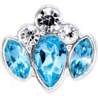 16G 5/16 Clear Aqua Gem Cluster Labret Monroe Tragus