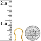 16G 5/8 Gold Tone ASTM F-136 Implant Grade Titanium Septum Retainer
