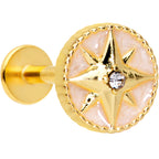 16G 5/16 Gold Tone Sailors Compass Labret Monroe Tragus