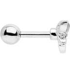 16G 1/4 Clear Aurora Gem Loop Butterfly Cartilage Tragus Earring