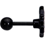 16G 1/4 Black Watermelon Sloth Cartilage Tragus Earring