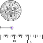 16G 5/16 Purple Synth Opal ASTM F-136 Implant Grade Titanium Internal Thread Labret