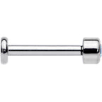 16G 5/16 Aqua Gem Grade 23 Titanium Internally Threaded Labret