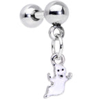 16G 1/4 Clear Gem Happy Ghost Halloween Dangle Cartilage Earring