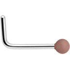 20G 7mm Brown Matte 2mm L Shaped Nose Ring