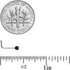 20G 7mm Dark Blue Matte 2mm L Shaped Nose Ring