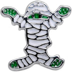 16G 5/16 Green Mummy Halloween Labret Monroe Tragus