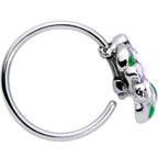 20G 5/16 Clear Gem Fanciful Flowers Nose Hoop