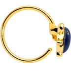 20G 5/16 Gold Tone Black Mouse Nose Hoop