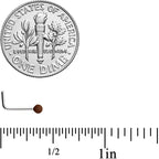 20G 7mm Dark Brown Matte 2mm L Shaped Nose Ring