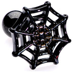 16G 1/4 Black Red Gem Spider Halloween Cartilage Tragus Set of 3