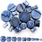 Natural Blue Aventurine Stone Saddle Plug Set