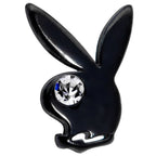 16G 1/4 Licensed Playboy Clear CZ Black Internal Thread Labret