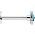 16G 5/16 Aqua Gem Winter Snowflake Christmas Labret Monroe Tragus