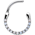 16G 3/8 Aurora Gem Paved Cartilage Clicker