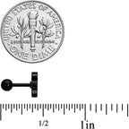 16G 1/4 Black Ghost Boo Halloween Cartilage Tragus Curation Set of 3
