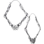 Skeletons Holding Hands Halloween Tunnel Plug Earrings