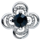 20G 1/4 Blue Gem Stylized Deco Cross Nose Bone