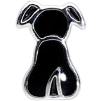 16G 1/4 Black Sitting Dog Cartilage Tragus Earring