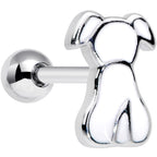 16G 1/4 White Sitting Dog Cartilage Tragus Earring