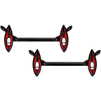 14G 9/16 Black Red Summer Kayak Boat Barbell Nipple Ring Set