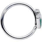 18G 3/8 Springtime White Tulip Flowers Nose Hoop