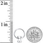 16G 3/8 White Sitting Dog Hinged Segment Ring