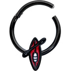 16G 3/8 Black Red Summer Kayak Boat Hinged Segment Ring