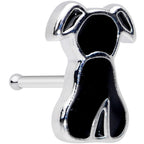 20G 1/4 Black Sitting Dog Nose Bone