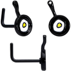 20G 7mm Black Spatula Kitchen Cooking L Shape Nose Ring Set of 2