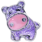 16G 1/4 Happy Purple Hippo Cartilage Tragus Earring